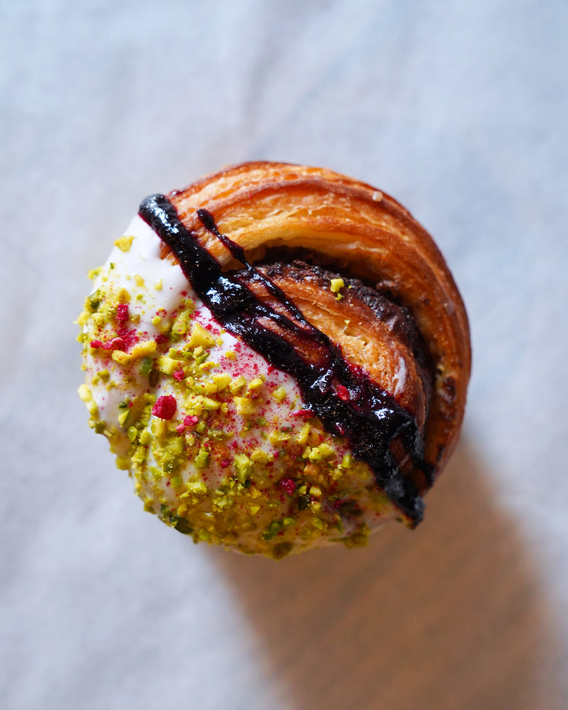Pistachio & Cherry Scroll